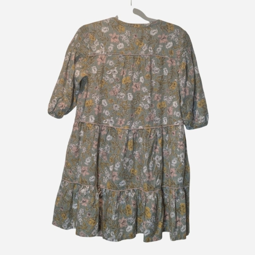 Pre-owned Cynthia Rowley Green and Pink Floral Dress - Picture 2 of 8
